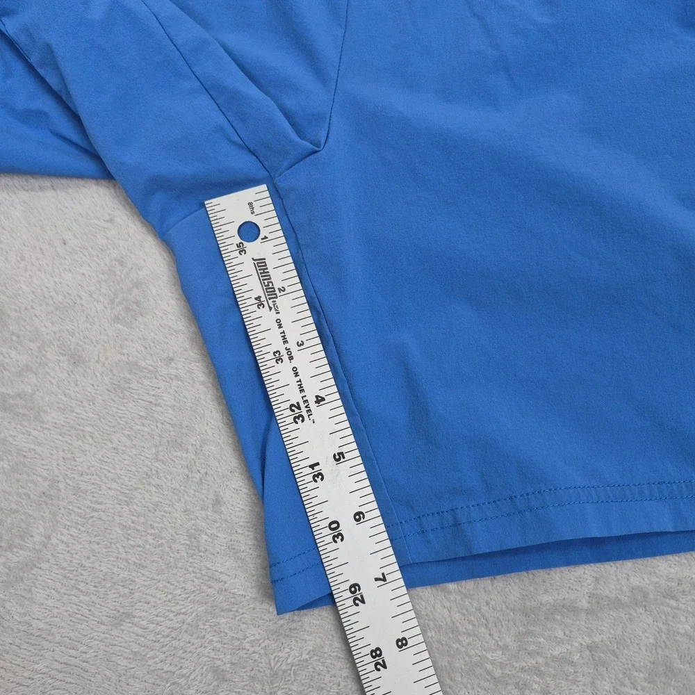NOBULL Mens L Performance Training Athletic Gym Shorts Blue Black 7in Inseam - Picture 5 of 9